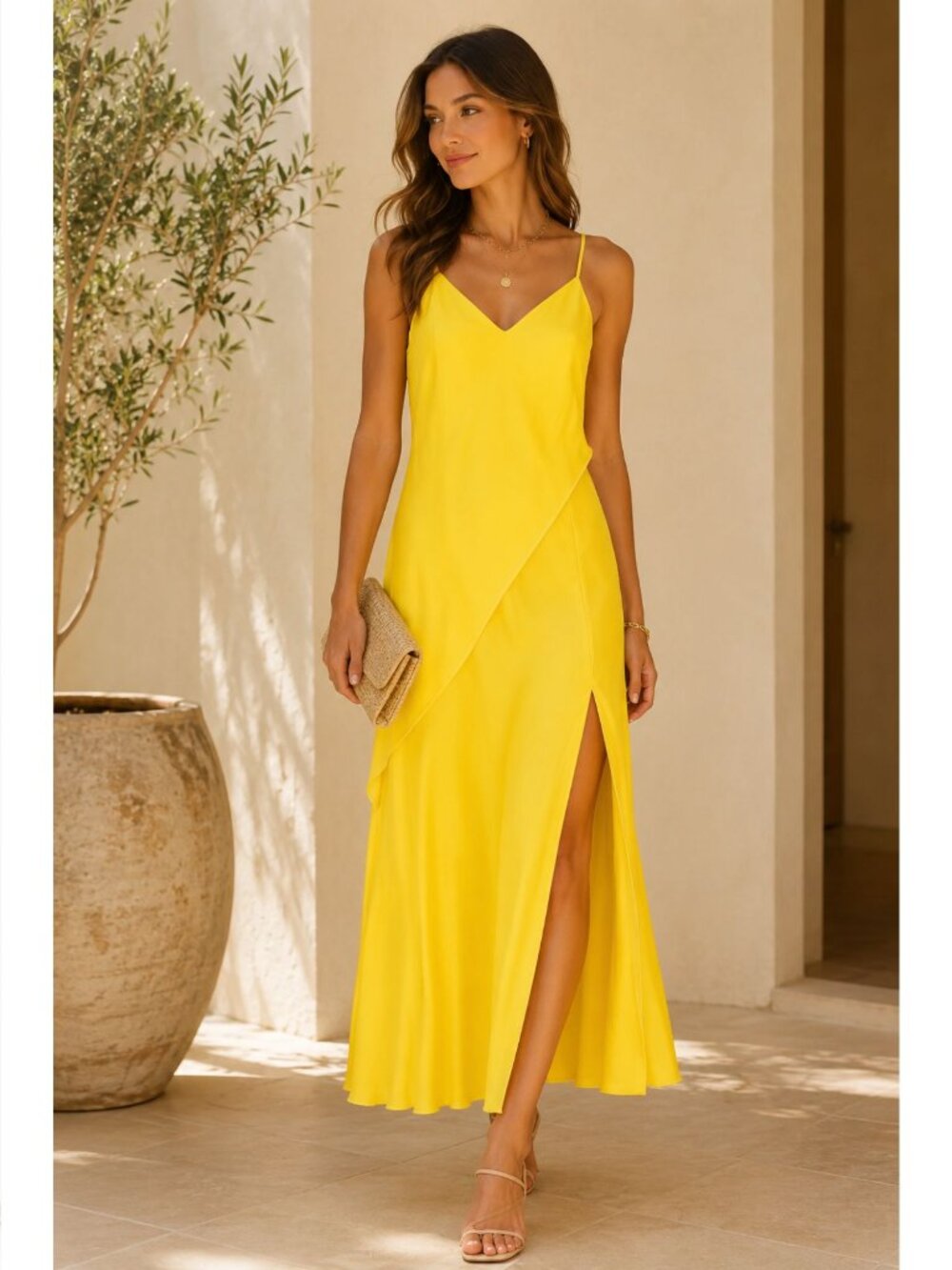 Rent the Runway- Saunders Lara Dress Yellow Sleeveless Maxi Dress Size 8